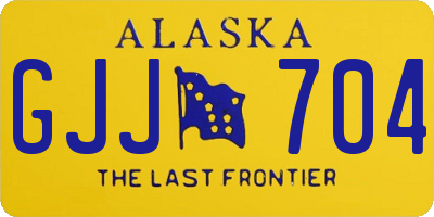 AK license plate GJJ704