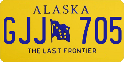 AK license plate GJJ705