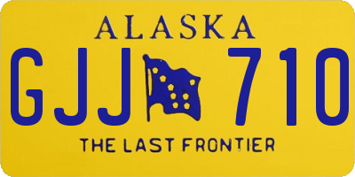 AK license plate GJJ710