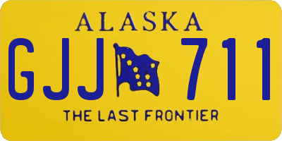AK license plate GJJ711