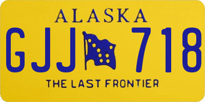 AK license plate GJJ718