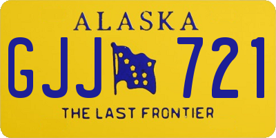 AK license plate GJJ721