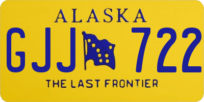 AK license plate GJJ722