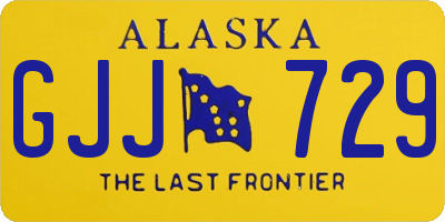 AK license plate GJJ729