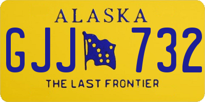 AK license plate GJJ732