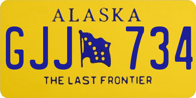 AK license plate GJJ734