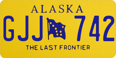 AK license plate GJJ742