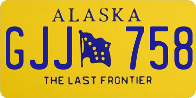 AK license plate GJJ758