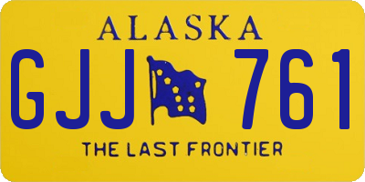 AK license plate GJJ761