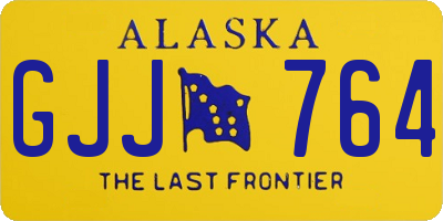 AK license plate GJJ764