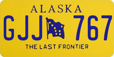 AK license plate GJJ767