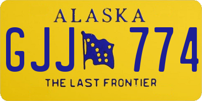 AK license plate GJJ774