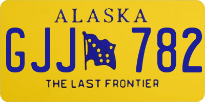 AK license plate GJJ782