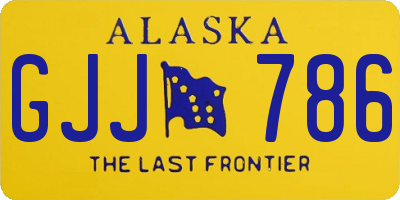 AK license plate GJJ786