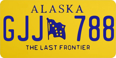 AK license plate GJJ788