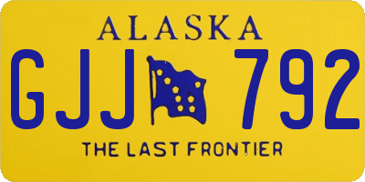 AK license plate GJJ792