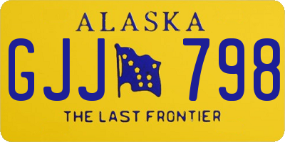 AK license plate GJJ798