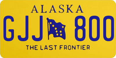 AK license plate GJJ800