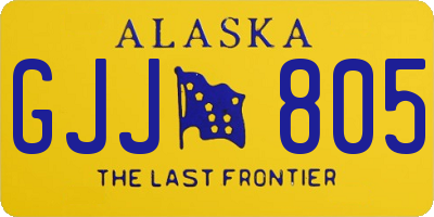 AK license plate GJJ805