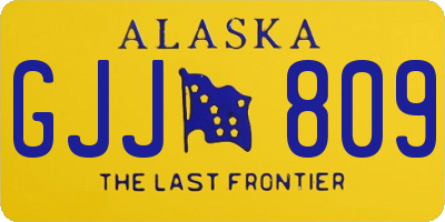 AK license plate GJJ809