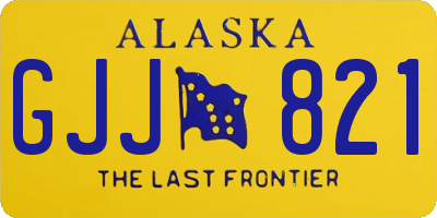 AK license plate GJJ821