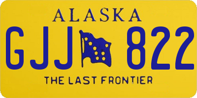 AK license plate GJJ822