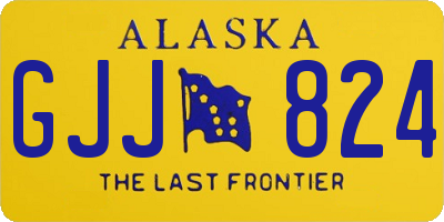 AK license plate GJJ824