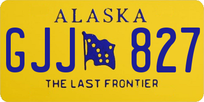 AK license plate GJJ827