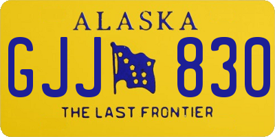 AK license plate GJJ830