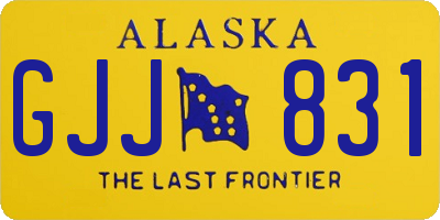 AK license plate GJJ831