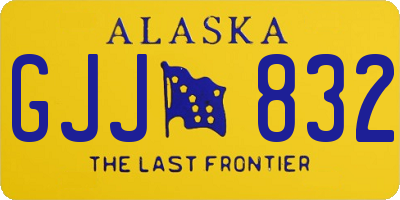 AK license plate GJJ832