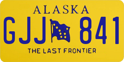 AK license plate GJJ841