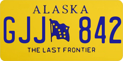 AK license plate GJJ842