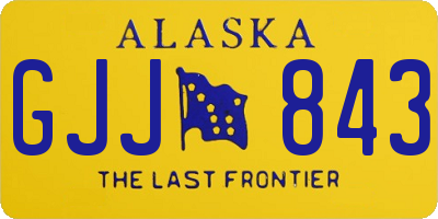 AK license plate GJJ843