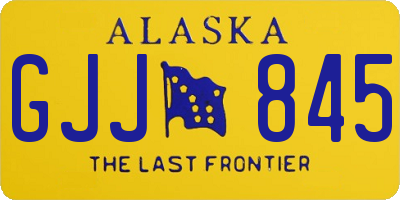AK license plate GJJ845