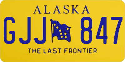 AK license plate GJJ847