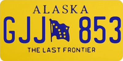 AK license plate GJJ853
