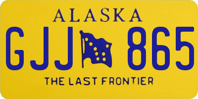 AK license plate GJJ865
