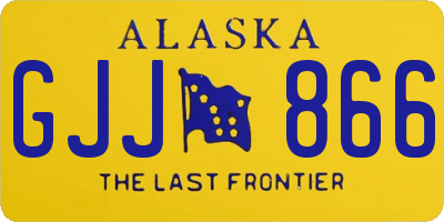 AK license plate GJJ866