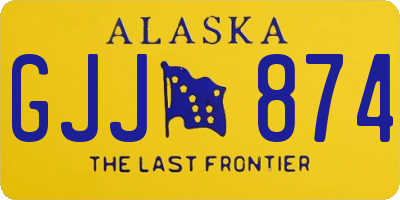 AK license plate GJJ874