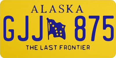 AK license plate GJJ875