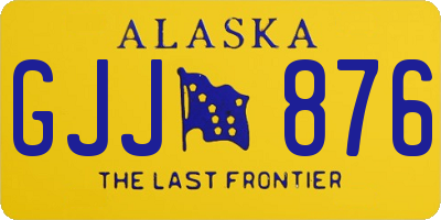 AK license plate GJJ876