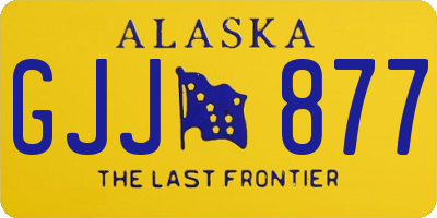 AK license plate GJJ877