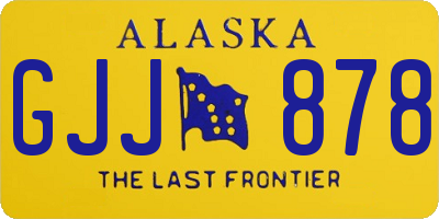 AK license plate GJJ878