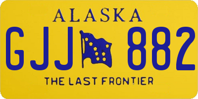 AK license plate GJJ882