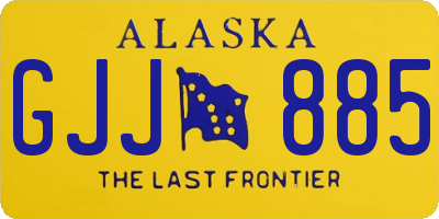AK license plate GJJ885