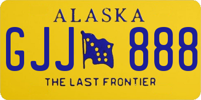 AK license plate GJJ888