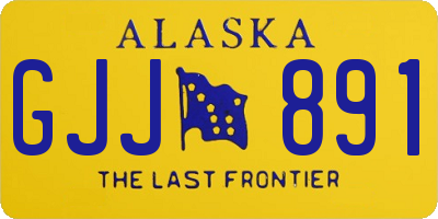 AK license plate GJJ891
