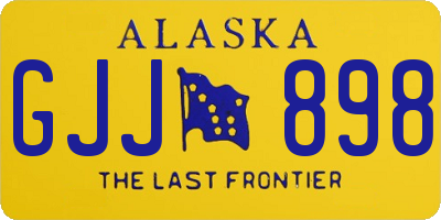 AK license plate GJJ898