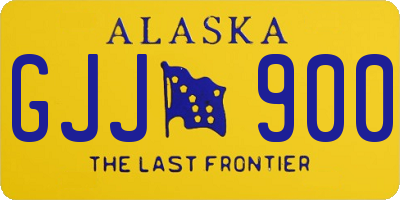 AK license plate GJJ900